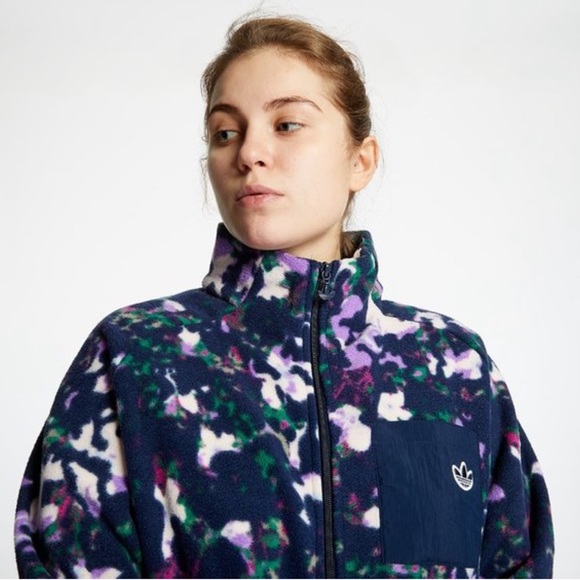 NWT adidas Originals Full Zip Fleece Jacket - Picture 2 of 10